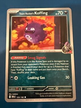Team Rocket's Koffing Pokemon Card - Basic (125/182)